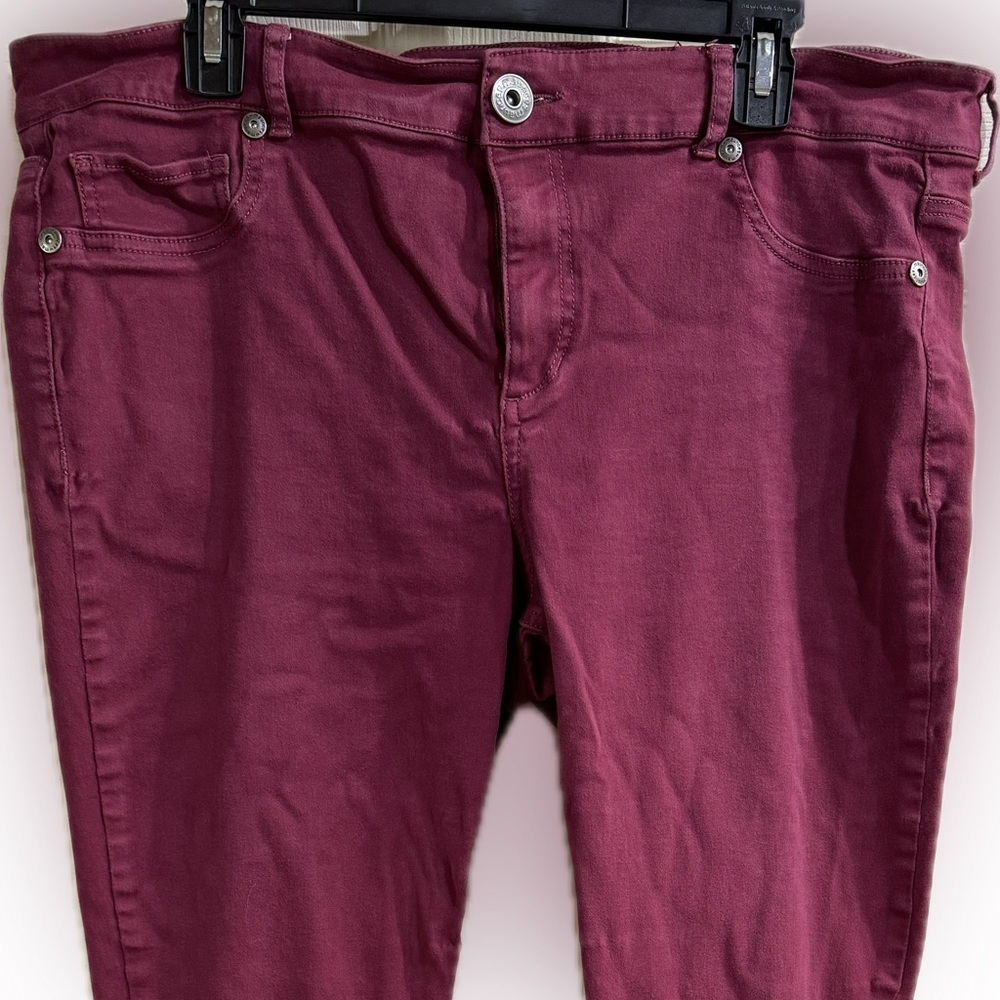Maurices Women's Dark Red Skinny Jeans